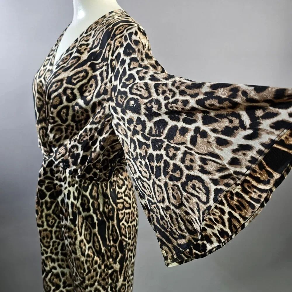 Leopard Print Kimono Dress (Rack 9) - Picture 9 of 11